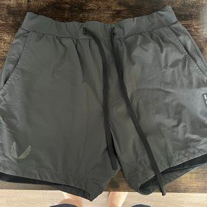 0622. TETRA-LITE™ 5" LINER SHORT - SPACE GREY/BLACK